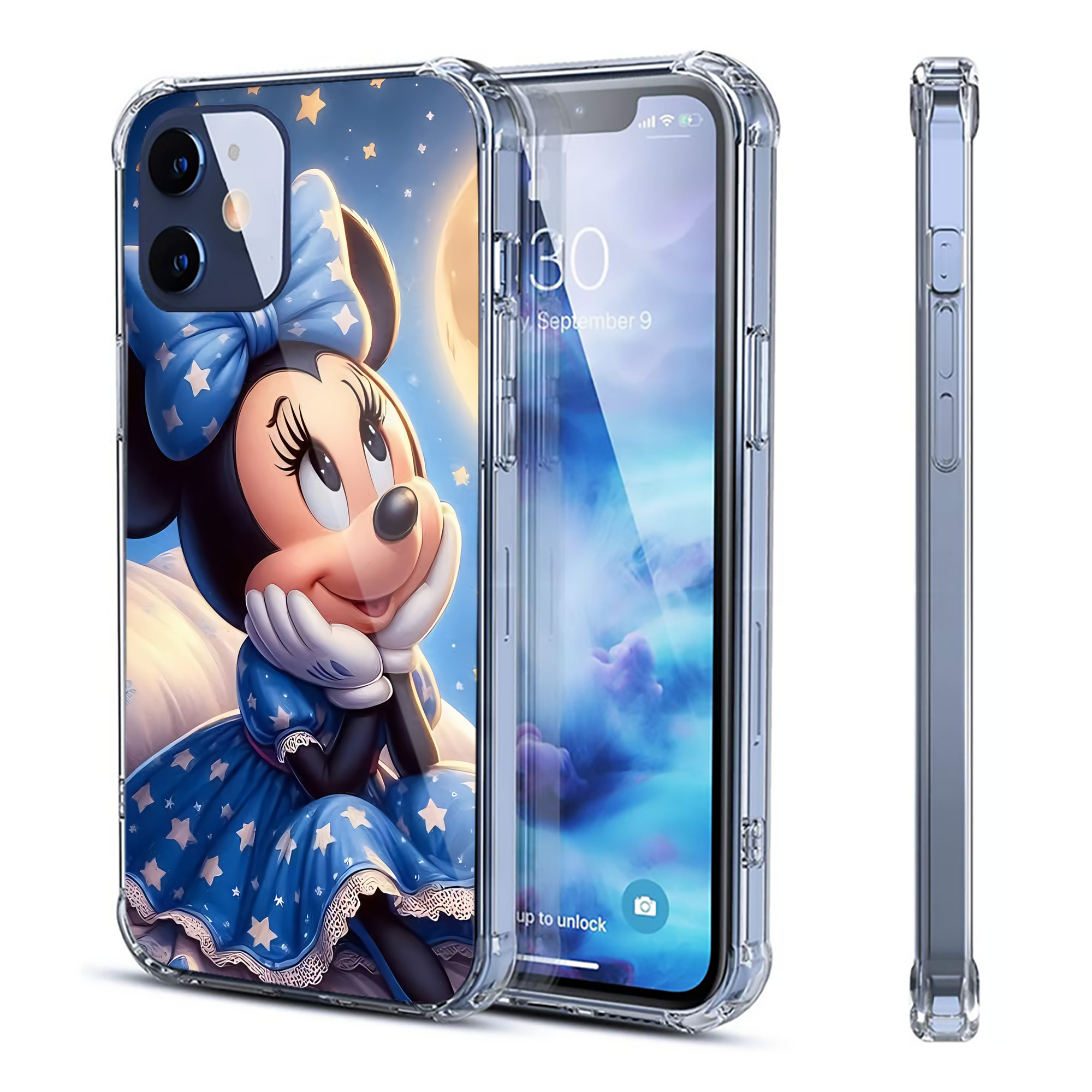 （画像用） ミッキーマウス Mickey Mouse 【iPhone 12シリーズ対応】透明スマホケース（クリアソフトケース）